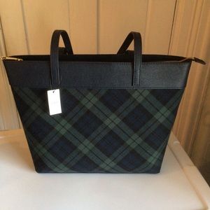 Talbots Tote in Black Watch Plaid